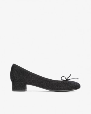 Repetto Camille sole rubber Ballerinas Damen Schwarz | 76142-EHFB