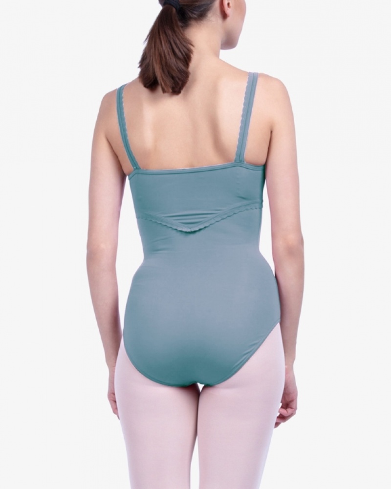 Repetto Fancy finishing details Leotards Kinder Helltürkis Grün | 57946-ANUJ