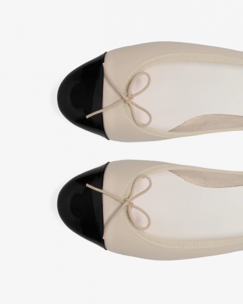 Repetto Flora Ballerinas Damen Beige Schwarz | 18957-OAVQ