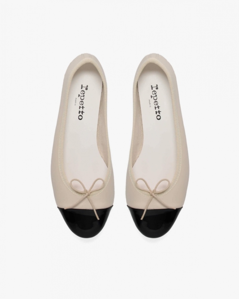 Repetto Flora Ballerinas Damen Beige Schwarz | 18957-OAVQ